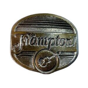 Vintage Peter Frampton Guitar Belt Buckle 1970s Brass 3 in